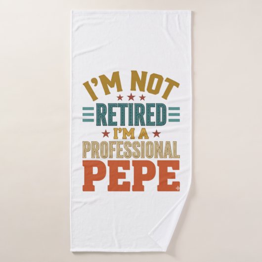 Retraite Professionnelle Pepe Typographie Vintage (Serviette de bain)