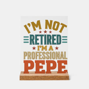 Retraite Professionnelle Pepe Typographie Vintage