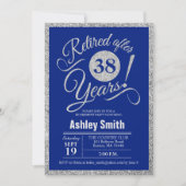 Retraite - Royal Blue Silver Invitation (Devant)