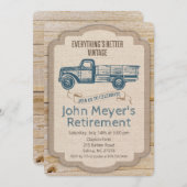 Retraite Rustic Pickup Truck Invitation (Devant / Derrière)