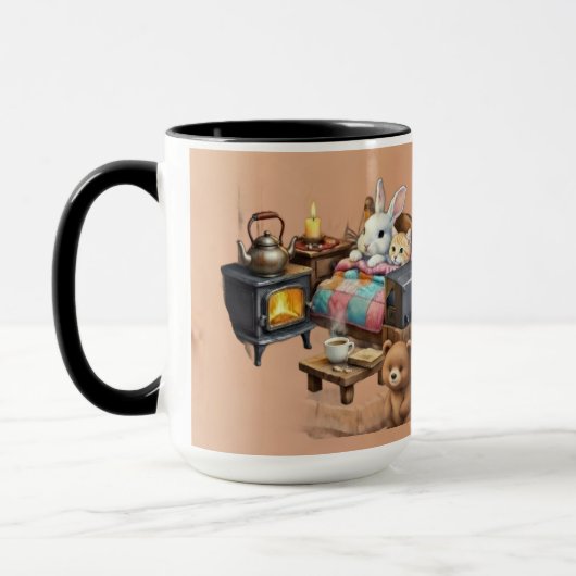 "Retraite Rustique : Tasse à café animalière de st (Gauche)