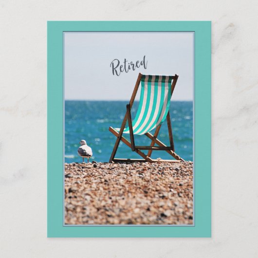 Retraité, Transat en bord de mer Carte postale (Devant)