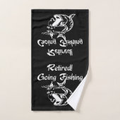 Retraité Va à la pêche (Serviette à main)