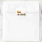 Retraité Voir Vous Sur Le Sticker Carré De Plage (Sac)