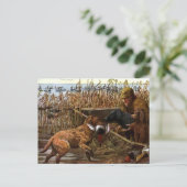 Retraits peints vintages et carte postale de chass (Debout devant)