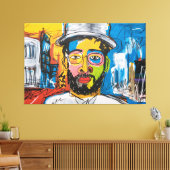 Retrato Urbano Colorido Canvas Afdruk (Insitu (Woonkamer))