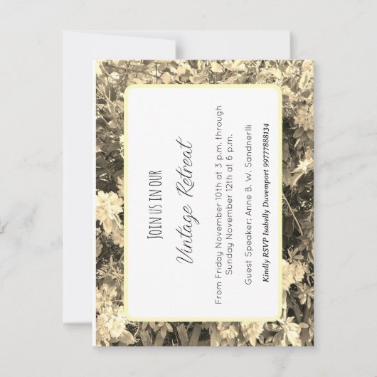 Retreat invitation (Voorkant)