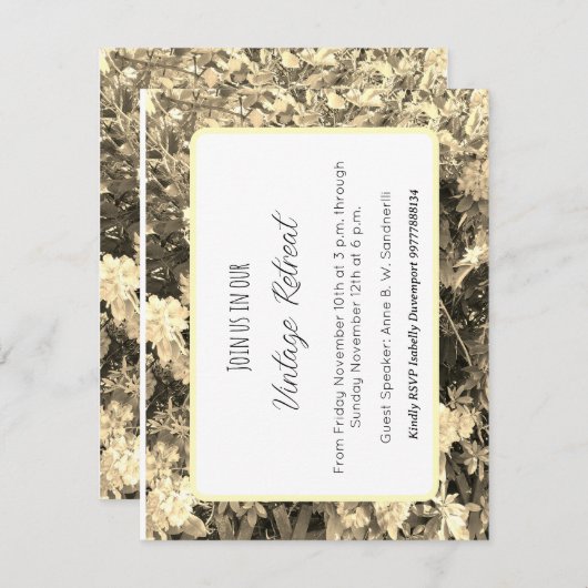 Retreat invitation (Voorkant / Achterkant)