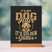 Retriever doré drôle cheveux paillettes (Neutre)