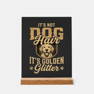 Retriever doré drôle cheveux paillettes