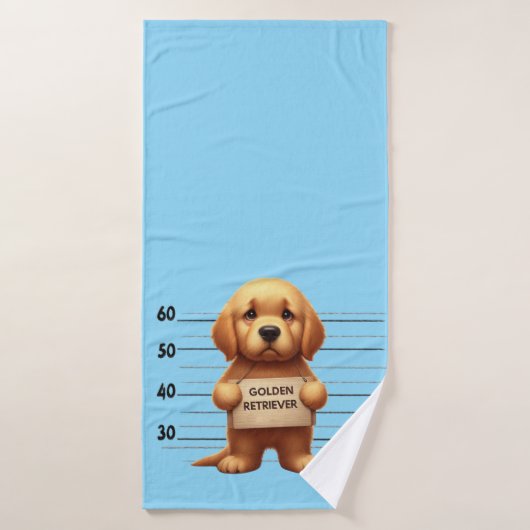 Retriever doré vilain (Serviette de bain)