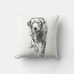 Retriever textuur in Herfst licht Kussen