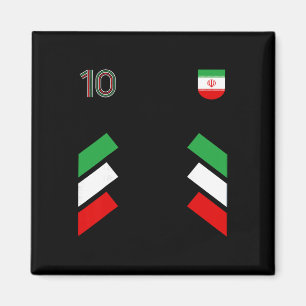 Retro10 Iran Voetbal Iran Voetbal Iran Vlag  Magneet