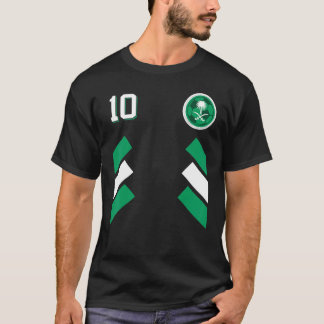 Retro10 Saudi Football KSA Soccer KSA Flag T-shirt