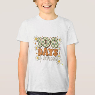 Retro 100 dagen school Tri-Blend shirt
