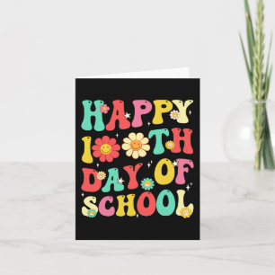 Retro 100 dagen schoollerarenstudenten 100e dag kaart