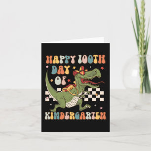 Retro 100ste dag van de kleuterschool 100 dagen va kaart