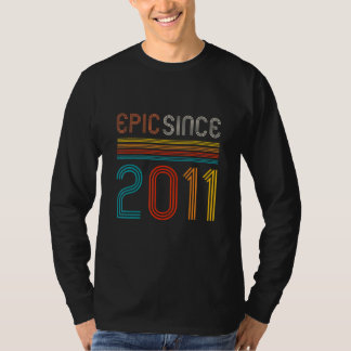 Retro 11e verjaardag Epic sinds 2011 T-shirt
