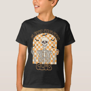 Retro 12 Voet Skelet Club Halloween Kinder Trick O T-shirt