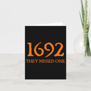 Retro 1692 Ze Misten Een Heks Salem 1692 Hallow Kaart