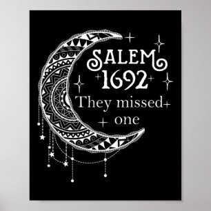 Retro 1692 Ze misten een heks Salem 1692 Hallow Poster