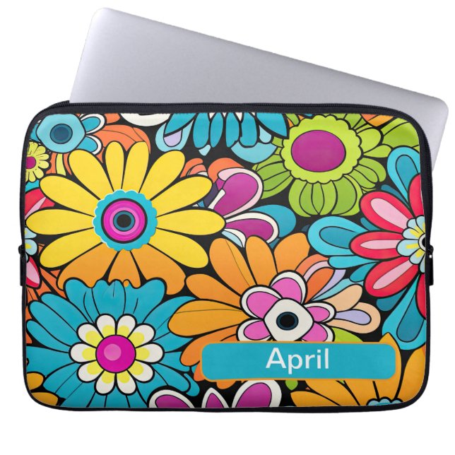 Retro 16 laptop sleeve (Voorkant)