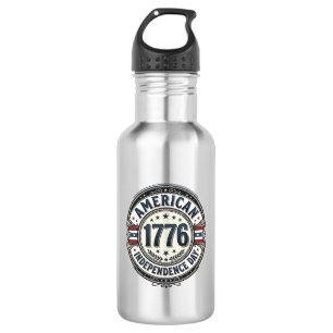 Retro 1776 Amerikaanse Onafhankelijkheidsdag Shirt Waterfles