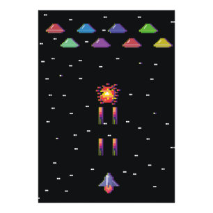 Retro 1908s videogame arcade foto afdruk