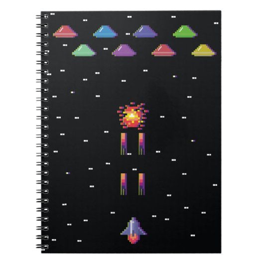 Retro 1908s videogame arcade notitieboek (Voorkant)