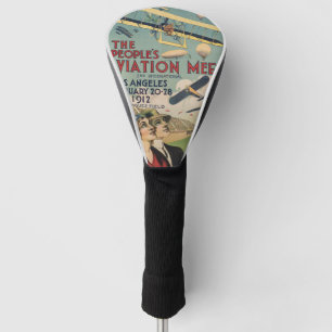 Retro 1912 Los Angeles Luchtshow Reis Kunst Golfheadcover