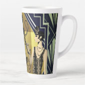 Retro 1920-dansers zwart goud latte mok (Rechts)