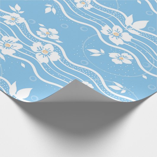 Retro 1930's Giana neptune blue Gift Wrap Cadeaupapier (Hoek)