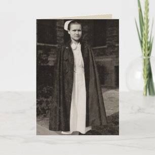 Retro 1930s verpleegster kaart