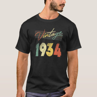 retro 1934 89e verjaardag voor 89 jaar t-shirt
