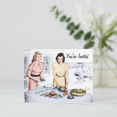 Retro 1940s BBQ Kaart (Staand voorkant)