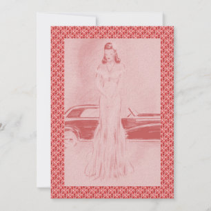 Retro 1940s, diner en dansen kaart