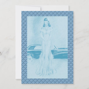 Retro 1940s, diner en dansen kaart