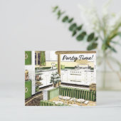 Retro 1940s Dinner Party Kaart (Staand voorkant)