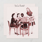 Retro 1940s Kaart Party (Voorkant / Achterkant)