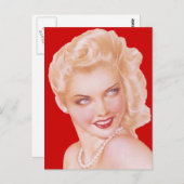 Retro 1940s Love Briefkaart (Voorkant / Achterkant)