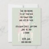 Retro 1940s Luncheon V1 Kaart (Achterkant)