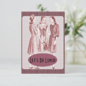 Retro 1940s Luncheon V2B Kaart (Staand voorkant)