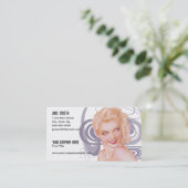 Retro 1940s Pinup Visitekaartje (Staand voorkant)