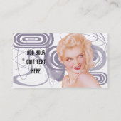 Retro 1940s Pinup Visitekaartje (Achterkant)