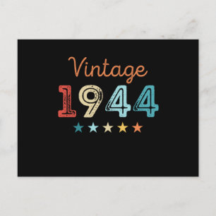 Retro 1944 80e verjaardag cadeau 80 jaar oud briefkaart