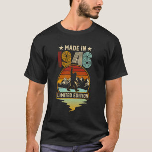 Retro 1946 80ste verjaardag Funny Bigfoot avontuur T-shirt