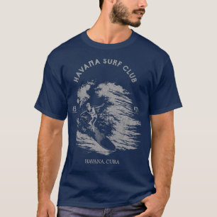 Retro 1947 Havana Cuba Surf Club  Surfer T-shirt