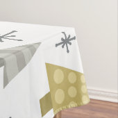 Retro 1950 kerstbomen tafelkleed (Voorbeeld)