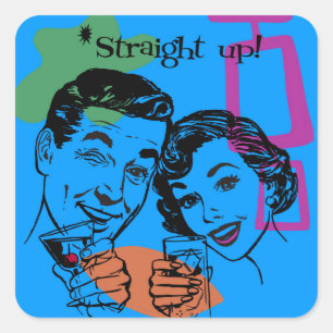 Retro 1950 stijl sticker met een 2019 twist