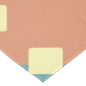 Retro 1950s Art Diamonds Teal Orange Tafelkleed (Gekanteld)